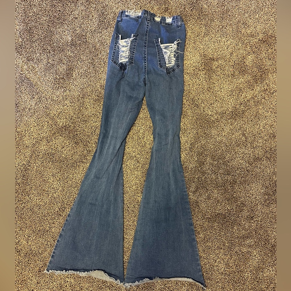Distressed Bellbottom Jeans - Picture 3 of 3